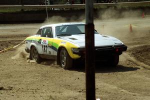 John Shirley / James Hurley Triumph TR-7 V8 on SS8, Speedway Shennanigans.