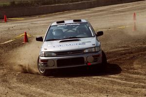 Russ Hodges / Jimmy Brandt Subaru WRX on SS8, Speedway Shennanigans.