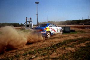 Paul Choiniere / Jeff Becker Hyundai Tiburon on SS8, Speedway Shennanigans.