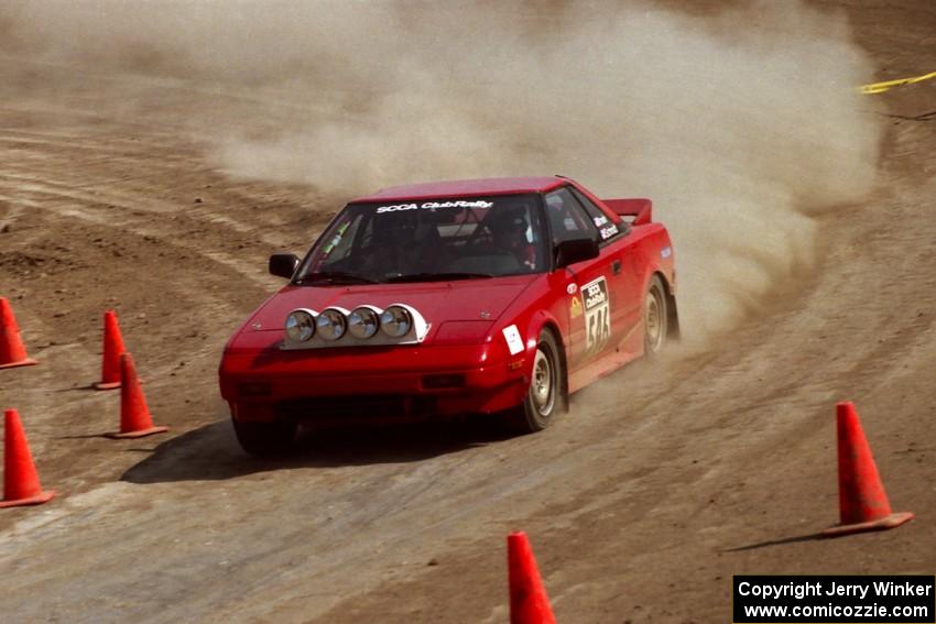 Phil Schmidt / Steve Irwin Toyota MR-2 on SS8, Speedway Shennanigans.