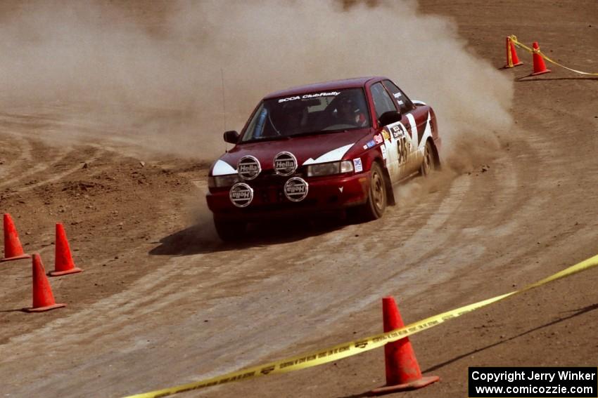 Eric Seppanen / Jake Himes Nissan Sentra SE-R on SS8, Speedway Shennanigans.