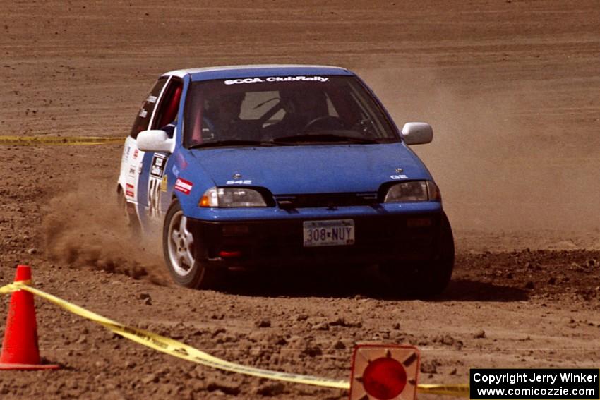 Dan Moore / John Hopponen Suzuki Swift GTi on SS8, Speedway Shennanigans.