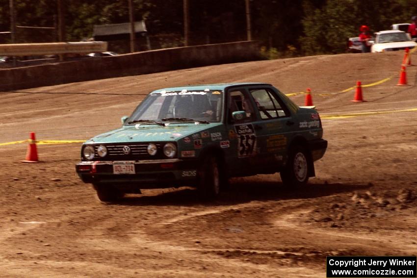 Larry Warrington / John Adams-Graf VW Jetta on SS8, Speedway Shennanigans.