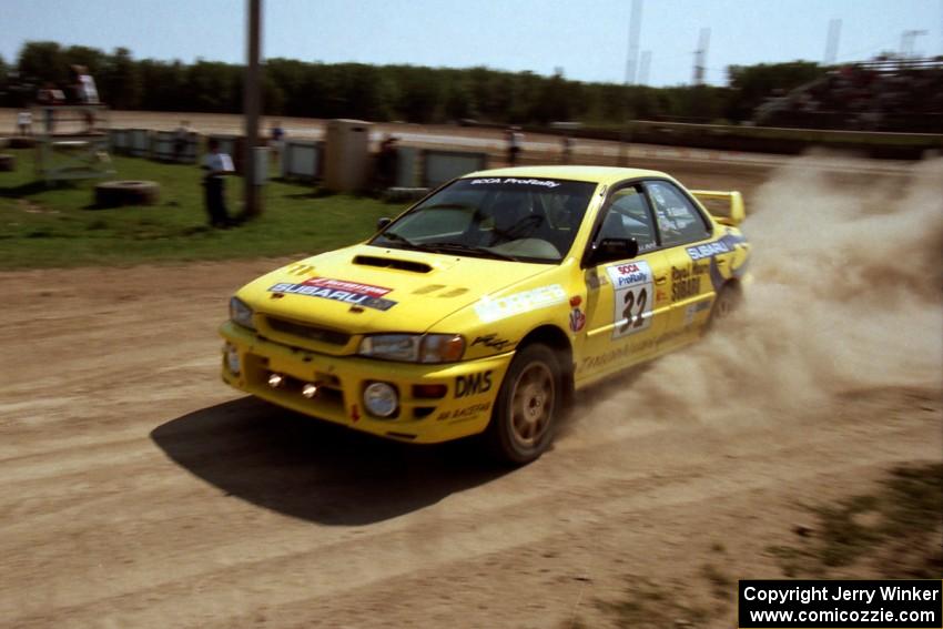 Paul Eklund / Scott Huhn Subaru Impreza on SS8, Speedway Shennanigans.