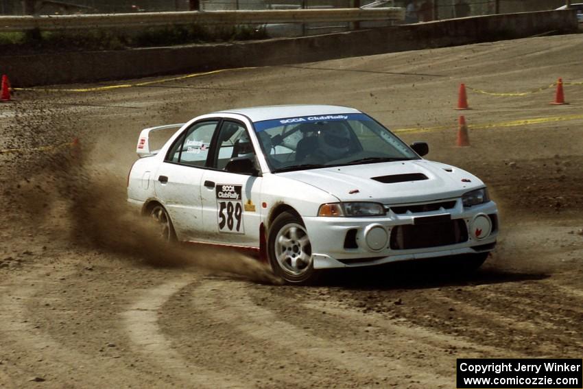 Alec Ellsworth /	Steve Kaczkowski Mitsubishi Lancer Evo IV on SS8, Speedway Shennanigans.