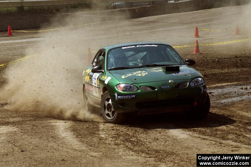 Tad Ohtake / Bob Martin Ford Escort ZX2 on SS8, Speedway Shennanigans.