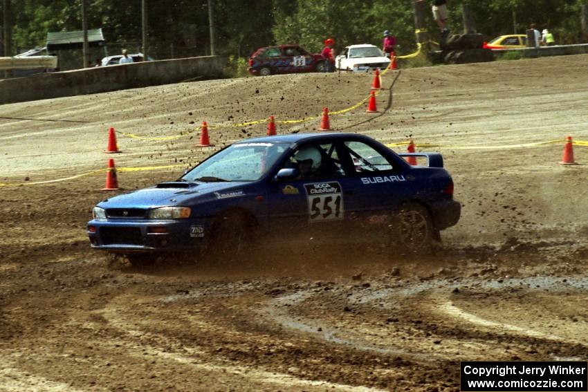 Mark Sarnecki / Rick Kopecky Subaru Impreza 2.5RS on SS8, Speedway Shennanigans.