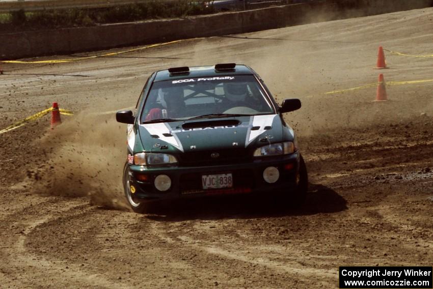 Lee Shadbolt / Bob Sherman Subaru Impreza on SS8, Speedway Shennanigans.