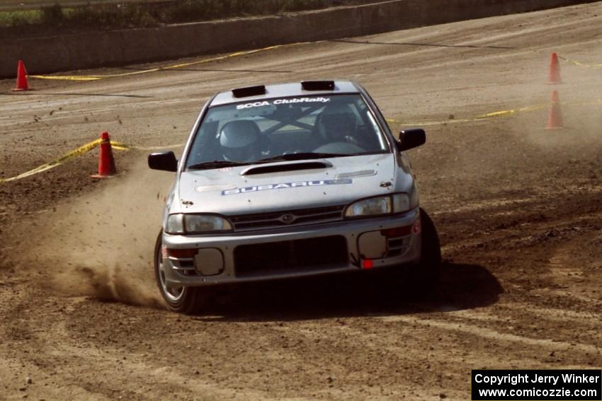 Russ Hodges / Jimmy Brandt Subaru WRX on SS8, Speedway Shennanigans.