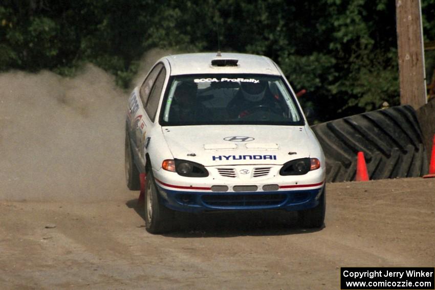 John Buffum / Mark Williams Hyundai Elantra on SS8, Speedway Shennanigans.