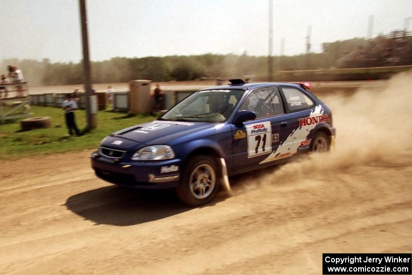 Bryan Hourt / Tom Tighe Honda Civic on SS8, Speedway Shennanigans.