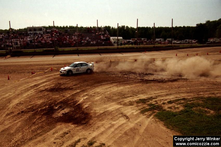 Seamus Burke / Frank Cunningham Mitsubishi Lancer Evo IV on SS8, Speedway Shennanigans.