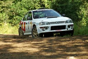 Henry Krolikowski / Cindy Krolikowski Subaru WRX STi at the spectator corner on SS10, Kabekona.