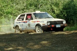 Bob Nielsen / Brett Corneliusen VW GTI at the spectator corner on SS10, Kabekona.