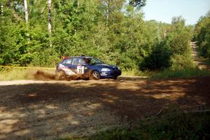 Bryan Hourt / Tom Tighe Honda Civic at the spectator corner on SS10, Kabekona.