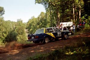 Carl Jardevall / Amity Trowbridge Volvo 740 Turbo at the spectator corner on SS10, Kabekona.