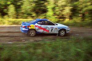Paul Choiniere / Jeff Becker Hyundai Tiburon at speed on SS14, East Steamboat.
