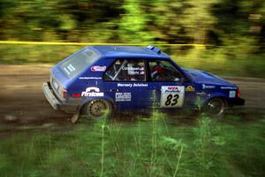 Mark Utecht / Brenda Corneliusen Dodge Omni GLH Turbo at speed on SS14, East Steamboat.