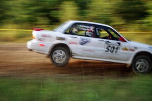 Todd Jarvey / Rich Faber Mitsubishi Galant VR-4 at speed on SS14, East Steamboat.