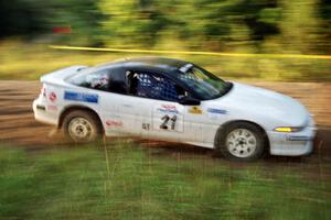 Chris Czyzio / Eric Carlson Mitsubishi Eclipse GSX at speed on SS14, East Steamboat.