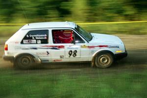 Bob Nielsen / Brett Corneliusen VW GTI at speed on SS14, East Steamboat.