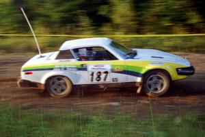 John Shirley / James Hurley Triumph TR-7 V8 at speed on SS14, East Steamboat.