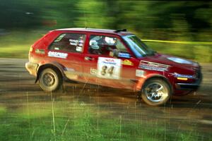 J.B. Niday / Al Kintigh VW GTI at speed on SS14, East Steamboat.