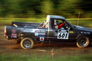 Mike Halley / Emily Burton-Weinman Mitsubishi Mighty Max at speed on SS14, East Steamboat.