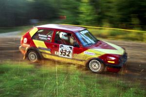 Dmitri Kishkarev / Dave Shindle VW GTI at speed on SS14, East Steamboat.
