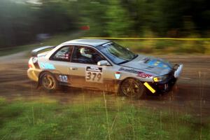 Jonathan Ryther / Nick Taylor Subaru Impreza 2.5RS at speed on SS14, East Steamboat.