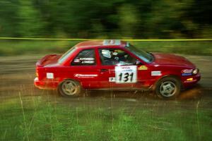 Jon Tabor / Kevin Poirier Nissan Sentra SE-R at speed on SS14, East Steamboat.