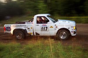 Ken Stewart / Doc Shrader Chevy S-10 at speed on SS14, East Steamboat.
