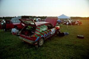 Brian Vinson / Richard Beels VW GTI at Saturday evening service at the ranch.