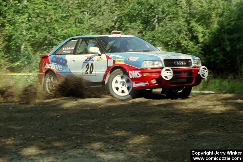 George Plsek / Alex Gelsomino Audi S2 Quattro at the spectator corner on SS10, Kabekona.