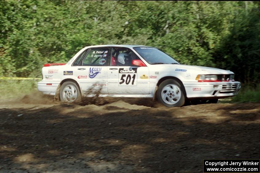 Todd Jarvey / Rich Faber Mitsubishi Galant VR-4 at the spectator corner on SS10, Kabekona.