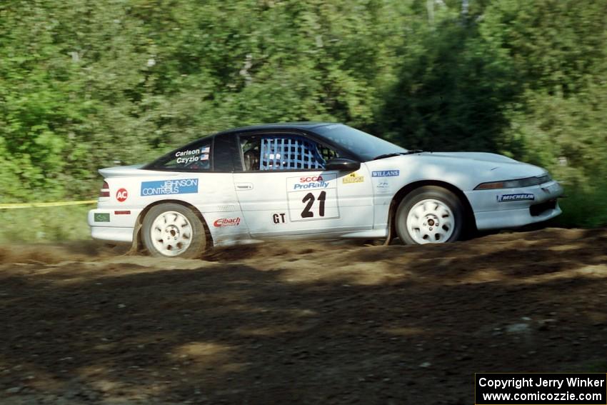 Chris Czyzio / Eric Carlson Mitsubishi Eclipse GSX at the spectator corner on SS10, Kabekona.