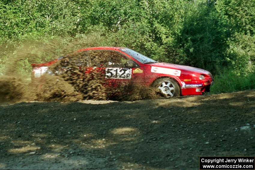 Jouni Pohjolainen / John Matikainen Nissan NX2000 at the spectator corner on SS10, Kabekona.