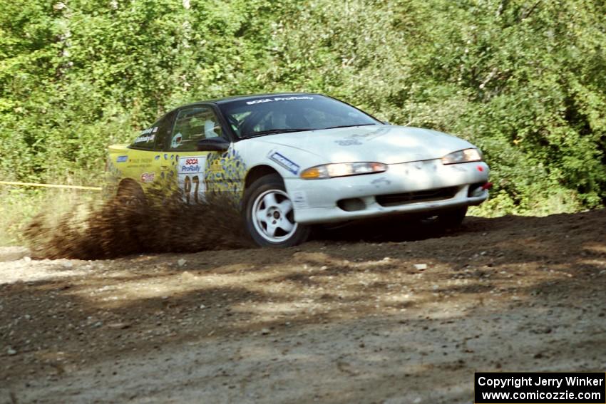 Paul Dubinsky / Yvon Dubinsky Eagle Talon at the spectator corner on SS10, Kabekona.