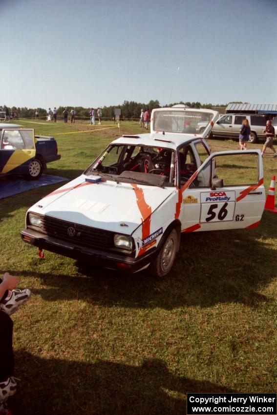 Doug Davenport / Lea Davenport VW GTI was a DNF after having a roll early on day two.