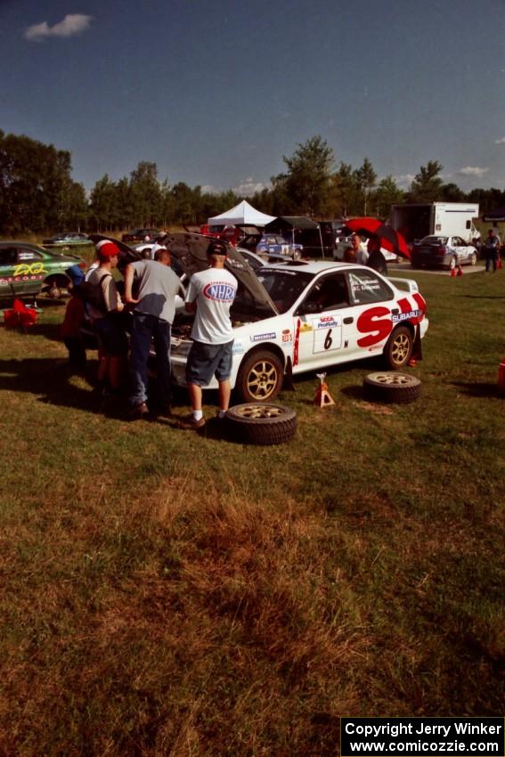 Henry Krolikowski / Cindy Krolikowski Subaru WRX STi at service at the ranch stage.