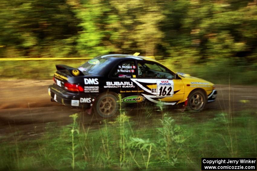 Pat Richard / Nathalie Richard Subaru Impreza 2.5RS at speed on SS14, East Steamboat.