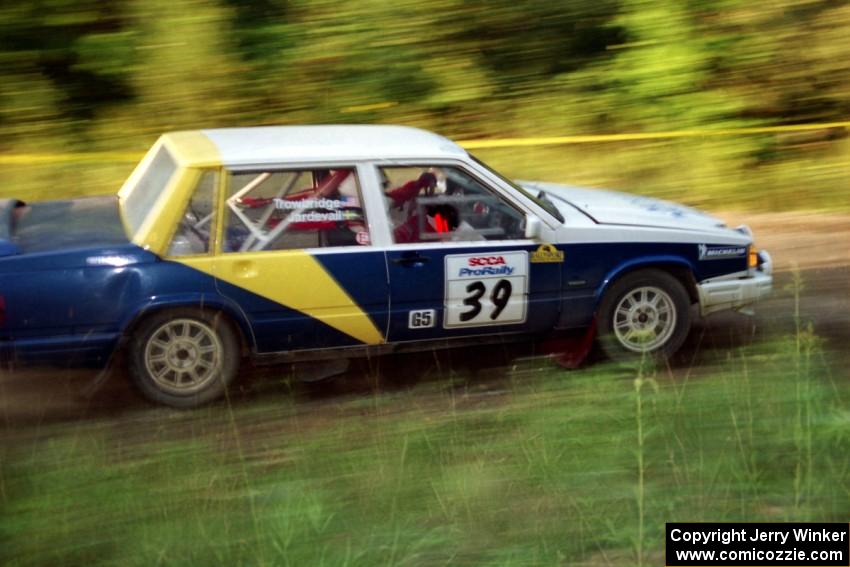 Carl Jardevall / Amity Trowbridge Volvo 740 Turbo at speed on SS14, East Steamboat.