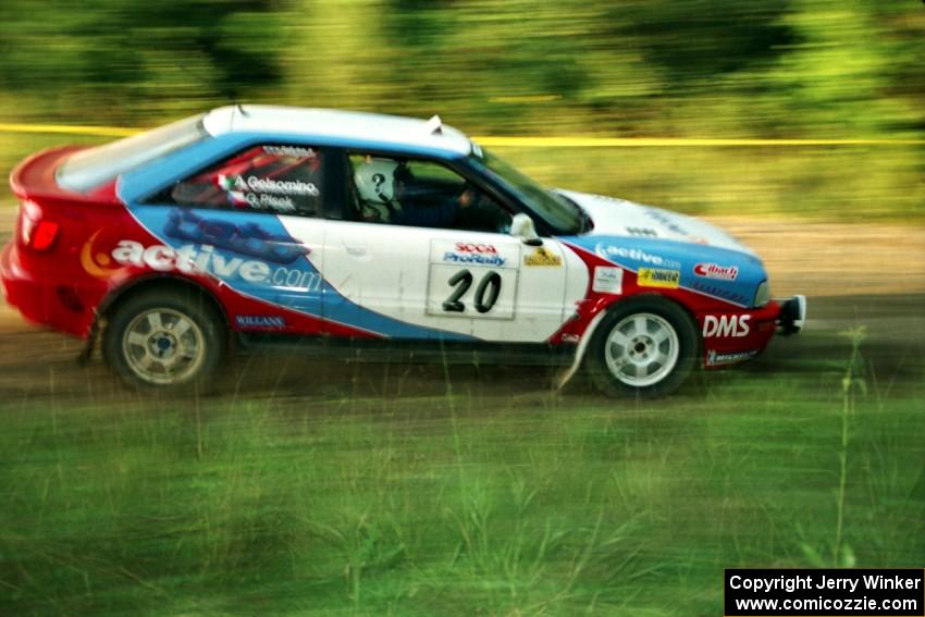 George Plsek / Alex Gelsomino Audi S2 Quattro at speed on SS14, East Steamboat.