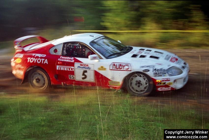 Ralph Kosmides / Ken Cassidy Toyota Supra Turbo at speed on SS14, East Steamboat.