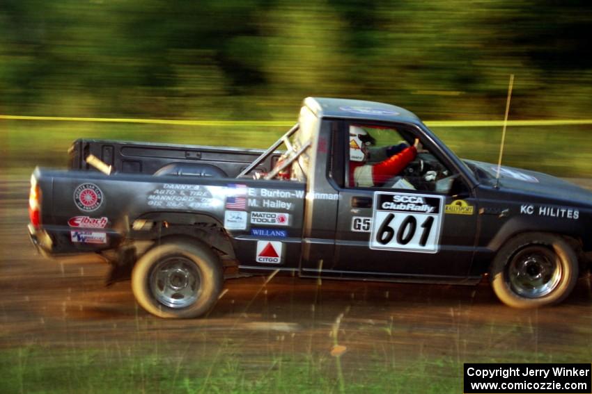 Mike Halley / Emily Burton-Weinman Mitsubishi Mighty Max at speed on SS14, East Steamboat.