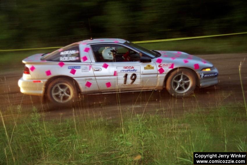 Rod Dean / Nichole Dean Plymouth Laser RS at speed on SS14, East Steamboat.