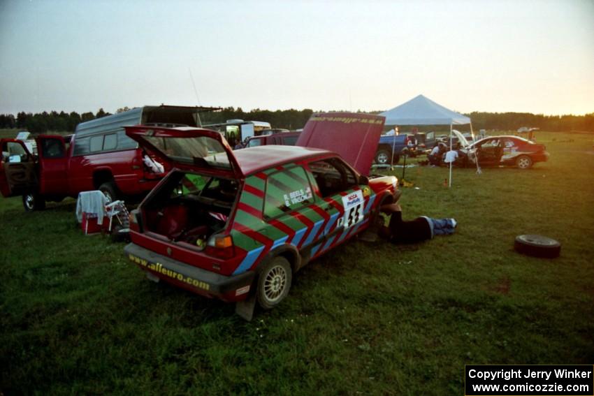 Brian Vinson / Richard Beels VW GTI at Saturday evening service at the ranch.