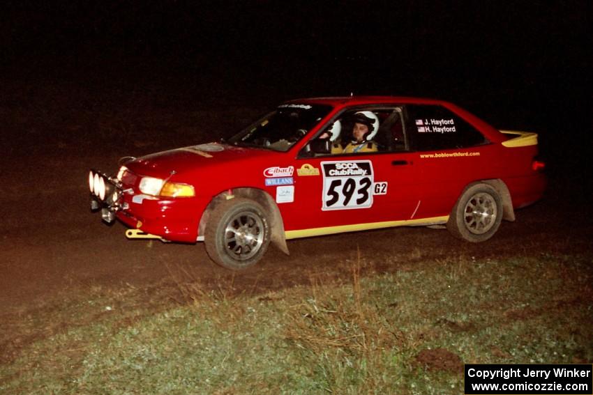 Jeff Hayford / Heidi Hayford Ford Escort GT on SS15, Ranch Super Special II.