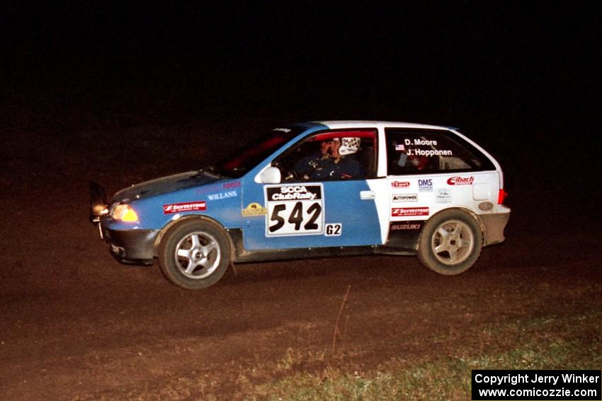 Dan Moore / John Hopponen Suzuki Swift GTi on SS15, Ranch Super Special II.