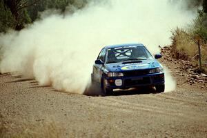 Eric Eaton / Kenny Almquist Subaru Impreza at speed on SS6.